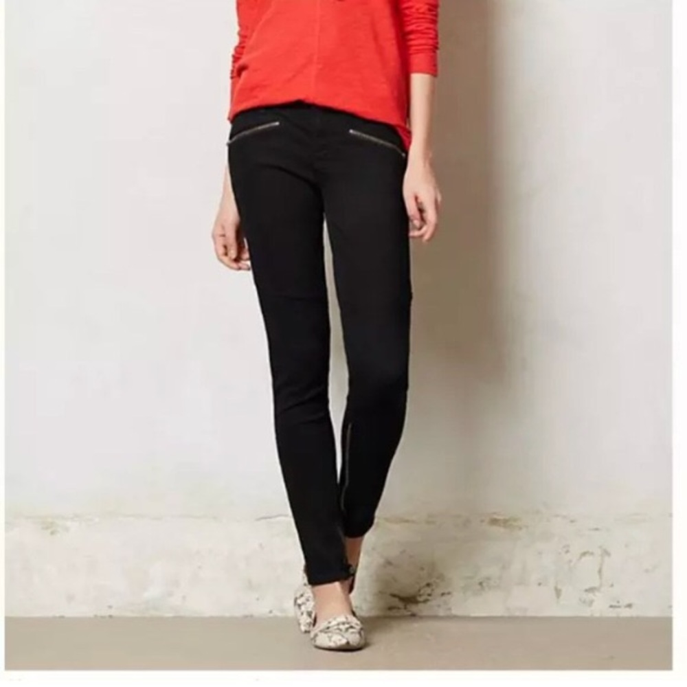 Size 26 Anthropologie Moto Jeans black Never Worn